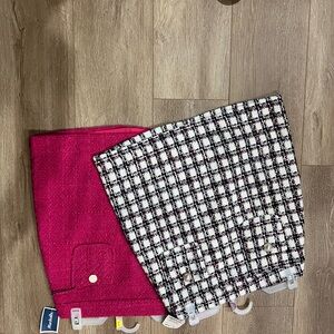 Zara Fuchsia and Checkered Mini Skirt Duo